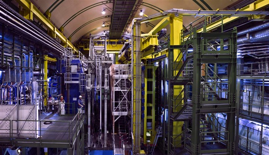 Interior view of a detector room at CERN