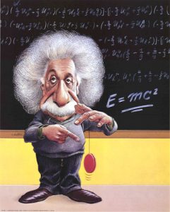 Cartoon image of Einstein
