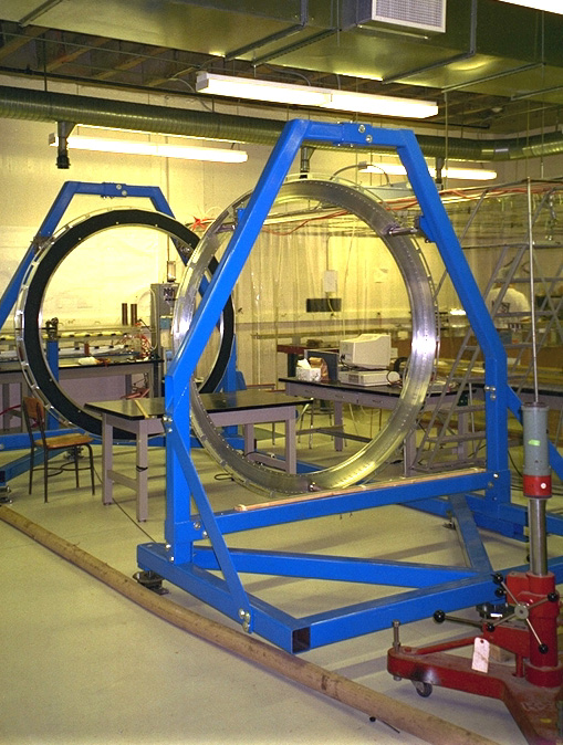 Mounting Rings with end flanges attached.